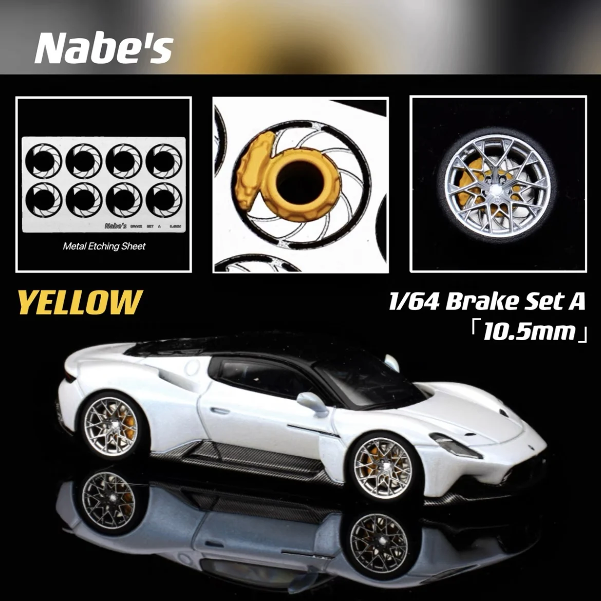 1/64 Nabes X Chika Brake Disc Kit Modified Wheel Kit 9.7mm/8.9mm Stance（2 size in） 2