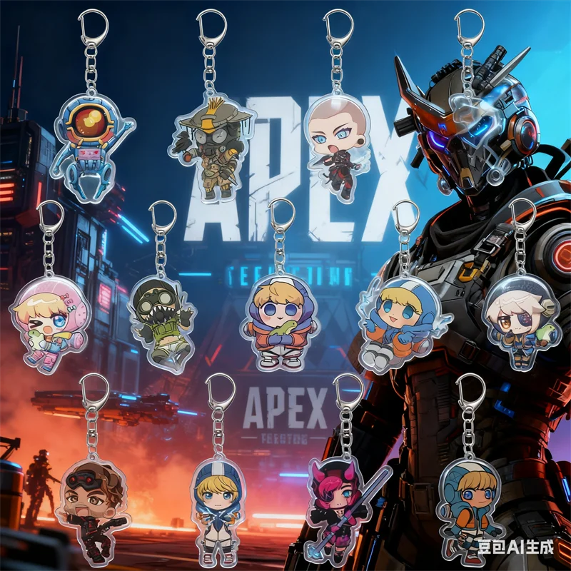 Game Apex Legends Acrylic Pendant Keychains Accessories Car Key Chain ...