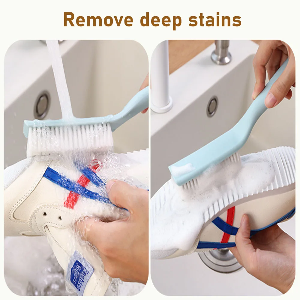 3pcs Shoe Brush Laundry Brush Multifunctional Clean Soft Bristles No Damage To Shoes No Hair Loss Long Handle Scrubbing Brush 3