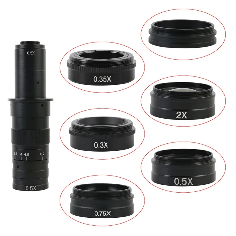 Barlow Lens Microscope Objective Lens For 10A 120X/180X/300X