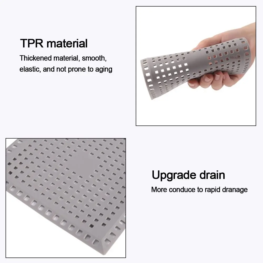 Description Picture 6 of itemUseful NEW Sink Strainer Floor Drain Anti-blocking Mesh Trap Hair Clean Up Shower Drain Pad Kitchen Bathroom Accessories