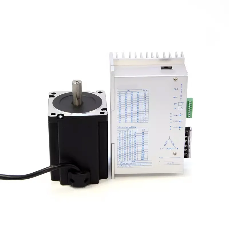 Kaiyade 고품질, 합리적인 가격의 NEMA 34 86mm 3상 스테퍼 모터 키트 4-12Nm, 220V AC 드라이버 3M2254/DM3522 포함, CNC용
