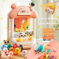 Doll Machine Kids Coin Operated Play Game Mini Claw Catch Toy Crane Machines lighting Music Children Christmas Birthday Gifts 2