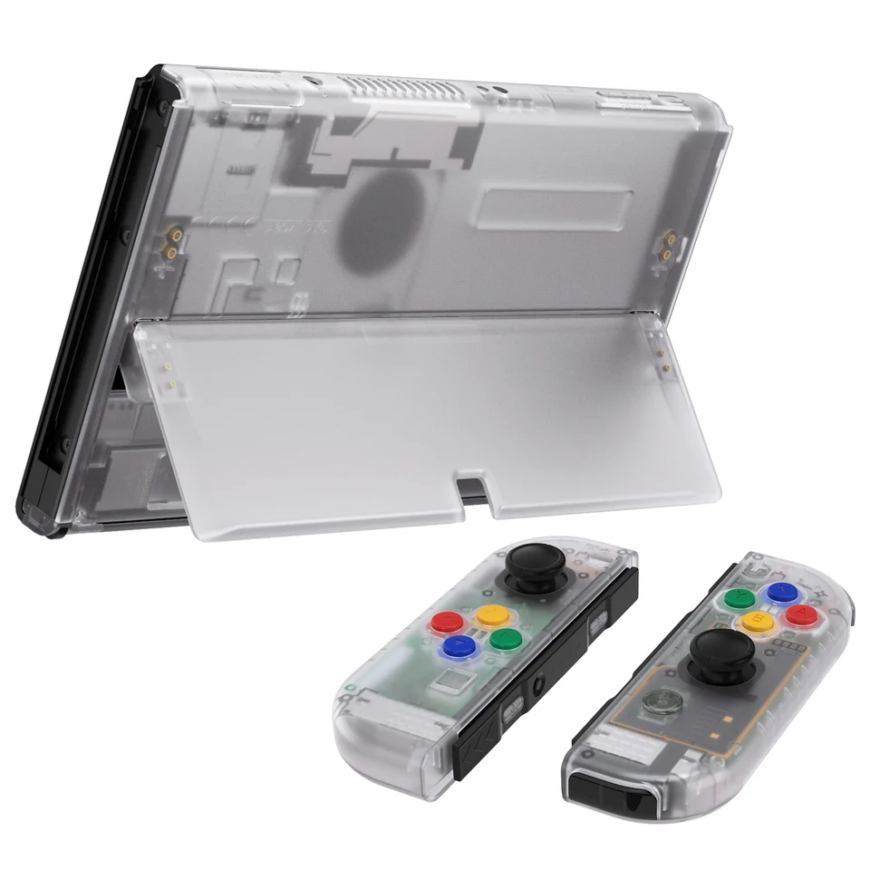 透明シェルカスタム Nintendo Switch 付属品付き カスタム透明シェル,クリアケース,ボタン付き,Nintendo Switch用