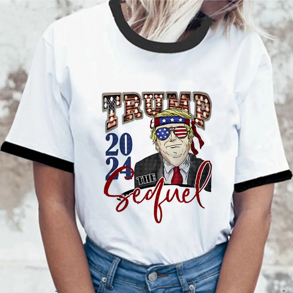 

Футболка с изображением Трампа, женская летняя комиксная футболка в стиле Харадзюку, женская одежда в стиле 1920-х