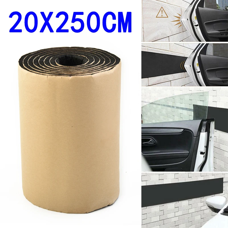 

250x20cm Car Door Garage Protective Rubber Wall Guard Bumpers Safety Parking Car Door Protector Cotton Sealing Strips Wall Guard