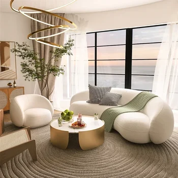 Modern Living Room Sofas Minimalist Sectional Puff Sofa Designer Replica Dining Room Sets Muebles Para El Hogar Home Furniture