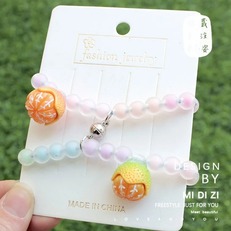 Stainless Steel Bracelet Fashion Bracelet Fashion Jewelry Girl Friend Bracelet Two People Don't Fade Sister Bracelet New ins Classmate Gift Couple Girl