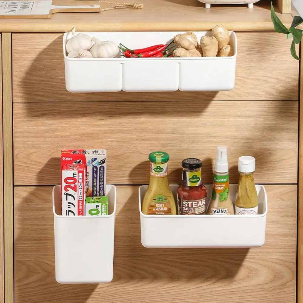 New With Compartments Drawer Cabinet Doors Hanging Basket Wall Mounted Kitchen Cabinet Door Storage Box Rack Tool Storage Basket