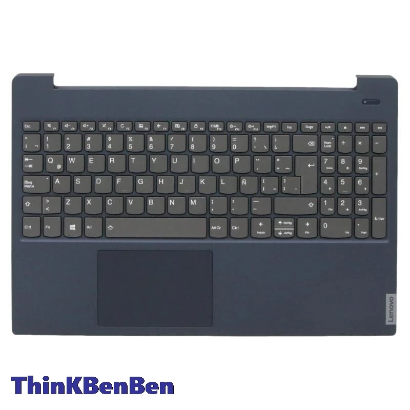 

Клавиатура с испанской и синей раскладкой для латиноамериканских языков, верхний корпус, подставка для рук, чехол для Lenovo Ideapad S340 15 15IWL 15IML 15API 15IIL 5CB0S18801