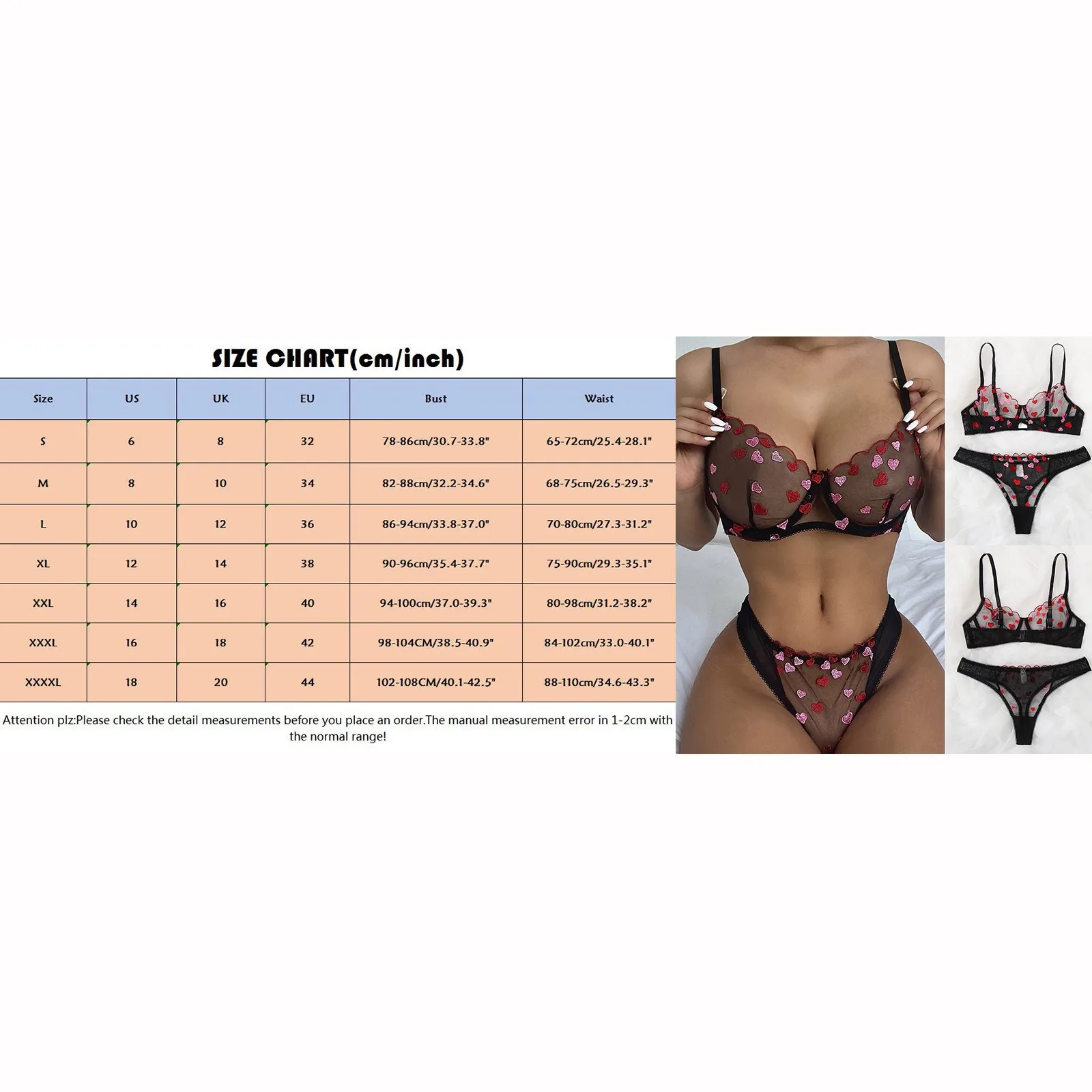 Love Embroidery Bra G-String Thong Sleepwear Underwear Lingerie For Ladies G-String Three-Point Set Sexy Lingerine Outfits