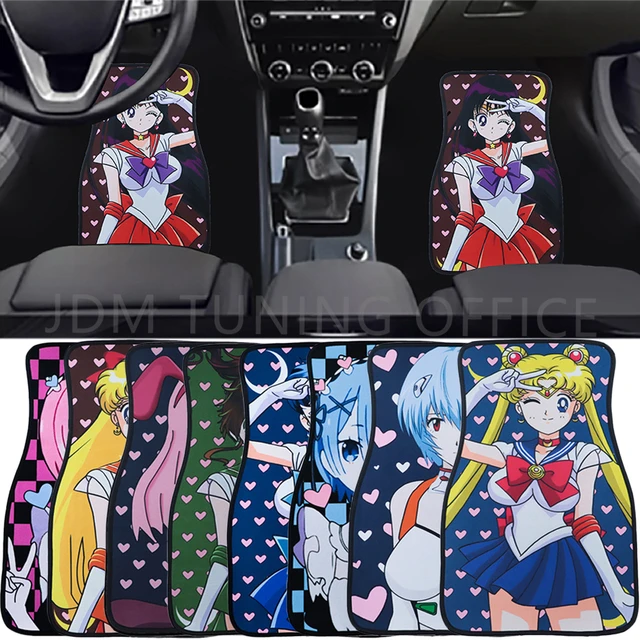 JDM Anime Cartoon Print Fußmatten Non-Slip Mode Waschbar Auto