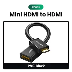 Ugreen Mini HDMI to HDMI 4K Cable Adapter - 22cm (4K PVC Black---Mini)