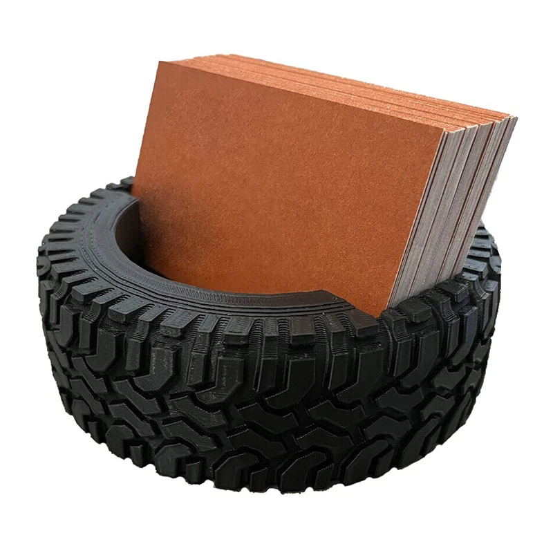Tire Shape Business Card Holder Organizer Durable Cards Display Stand Gift Family
