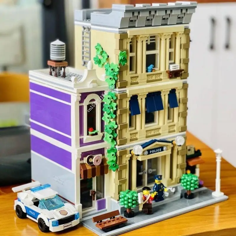 

2923 parts Police Station City StreetView Compatible with 10278 Modular MOC Building Blocks Bricks Toys Birthday Christmas Gift