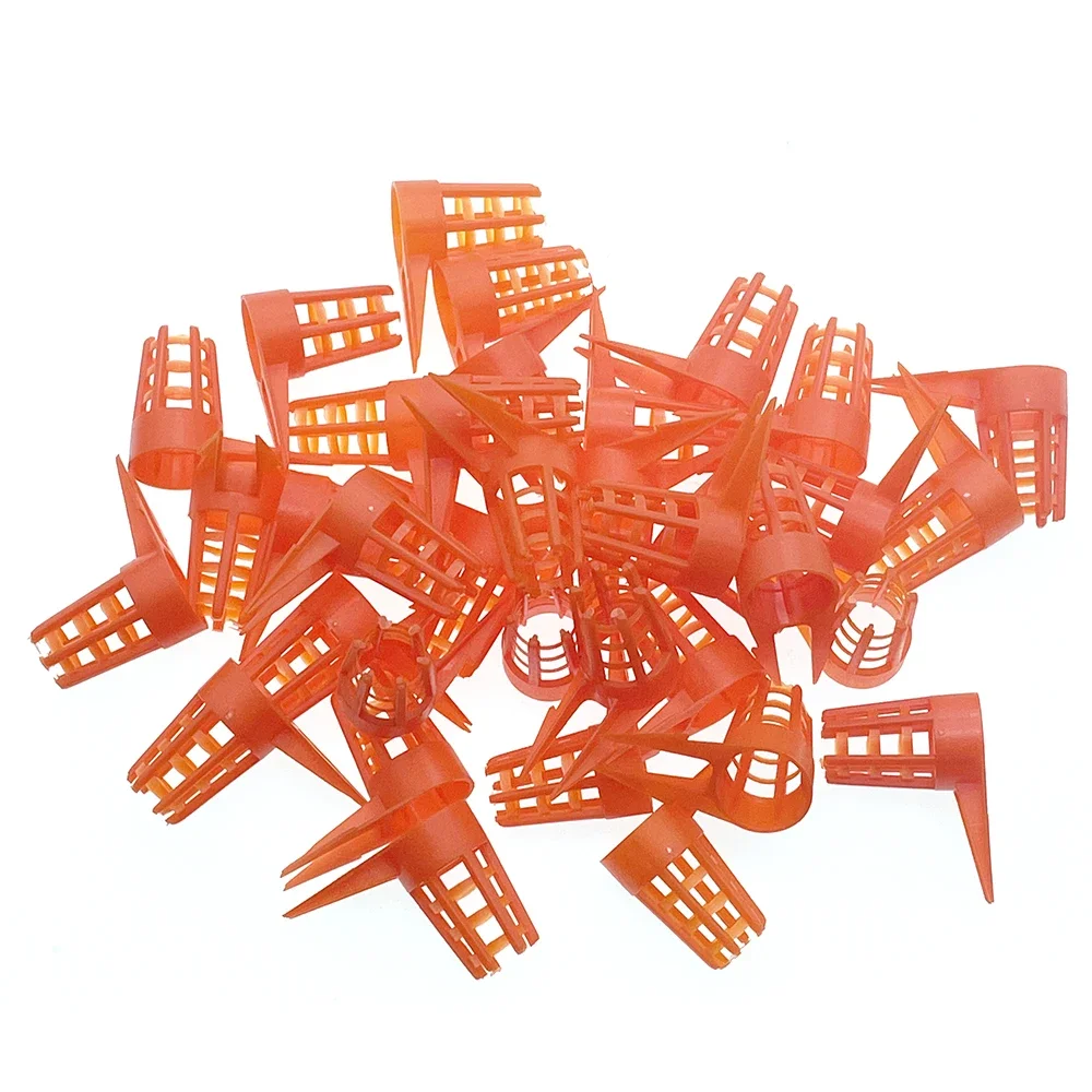 Apiculture Bee Farm Queen Protector Cage Plastic Press Unhatched Larva Anti Bite Rearing Beekeeping Equipment 40pcs