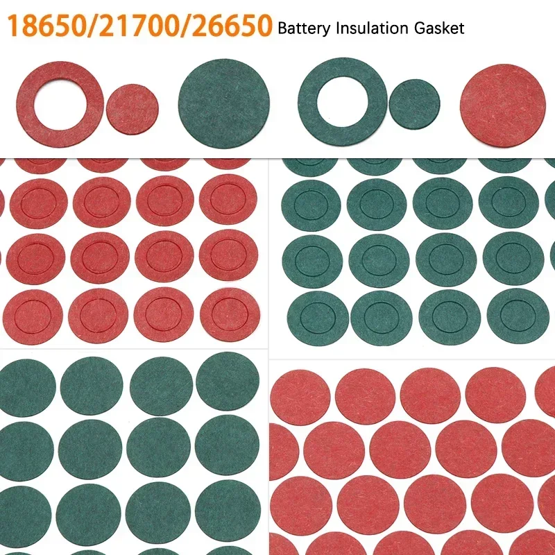20~500pcs 18650 21700 26650 Li-ion Battery Insulation Gasket Green Red  Barley Adhesive Paper Glue Fish Electrode Insulated Pads