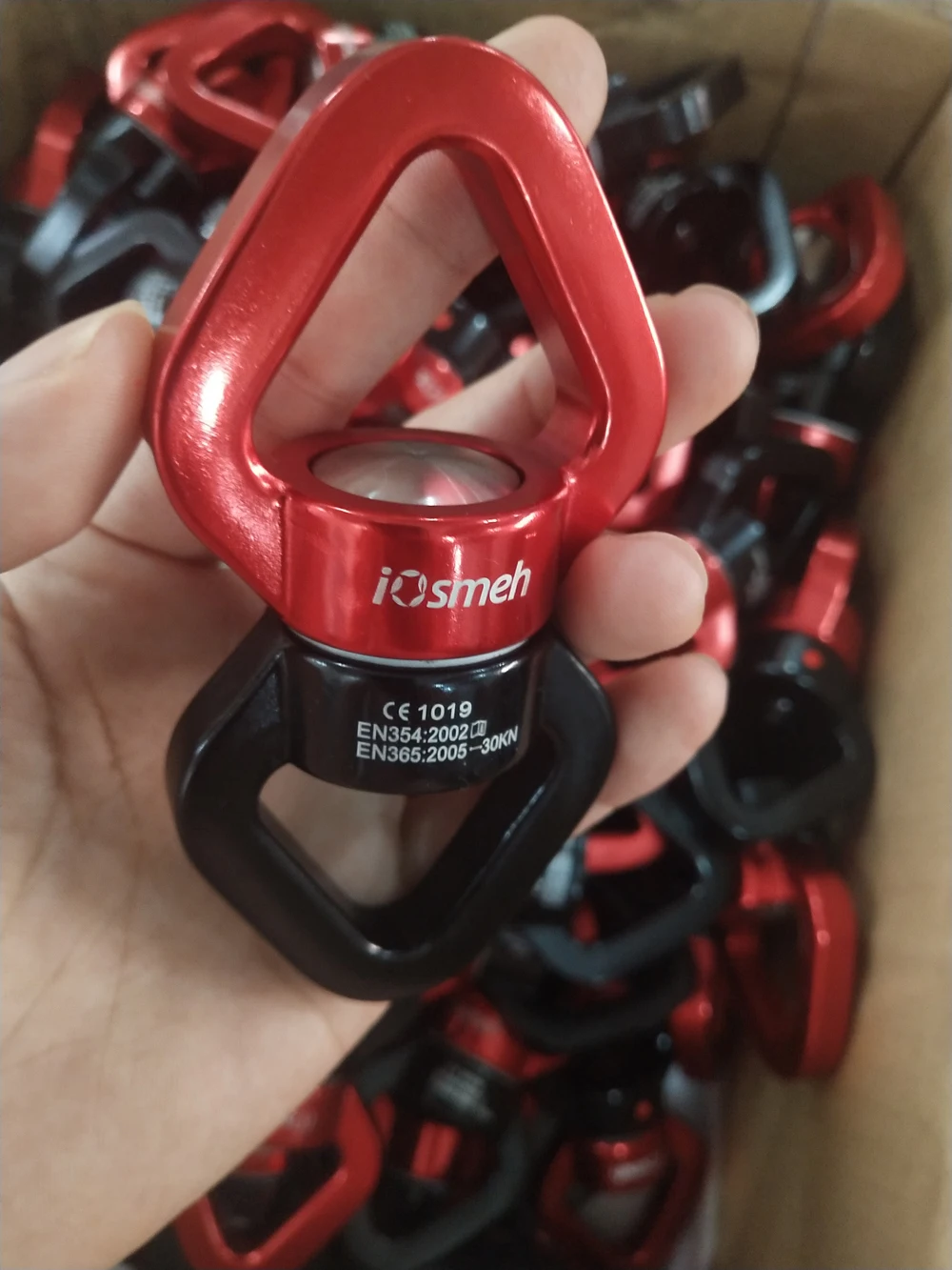 30KN Yoga Accessories Swivel Connector Carabiner Universal Ring Gimbal climbing Rotary Connector Rotational Hammock Spinner Rope