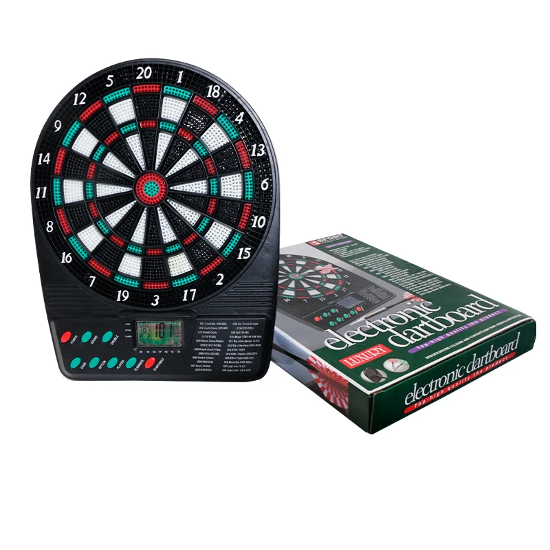 

High Quality Custom Logo And Package Electronic Dart Scoreboard Dart Game Board Digital Soft Tip Dartboard With 3pcs AA Battery