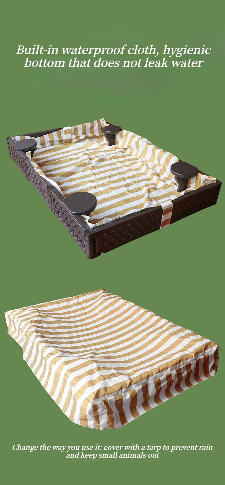 Sabbiera per bambini con recinto gioco per casa e giardino_voghion.com