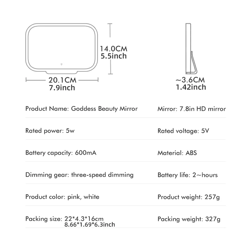 LED 조명 배터리 포함 메이크업 거울, USB 충전식 자동차 휴대용 선 바이저, 조도 조절 가능 햇빛가리개, 여성 액세서리, 조절 가능 램프