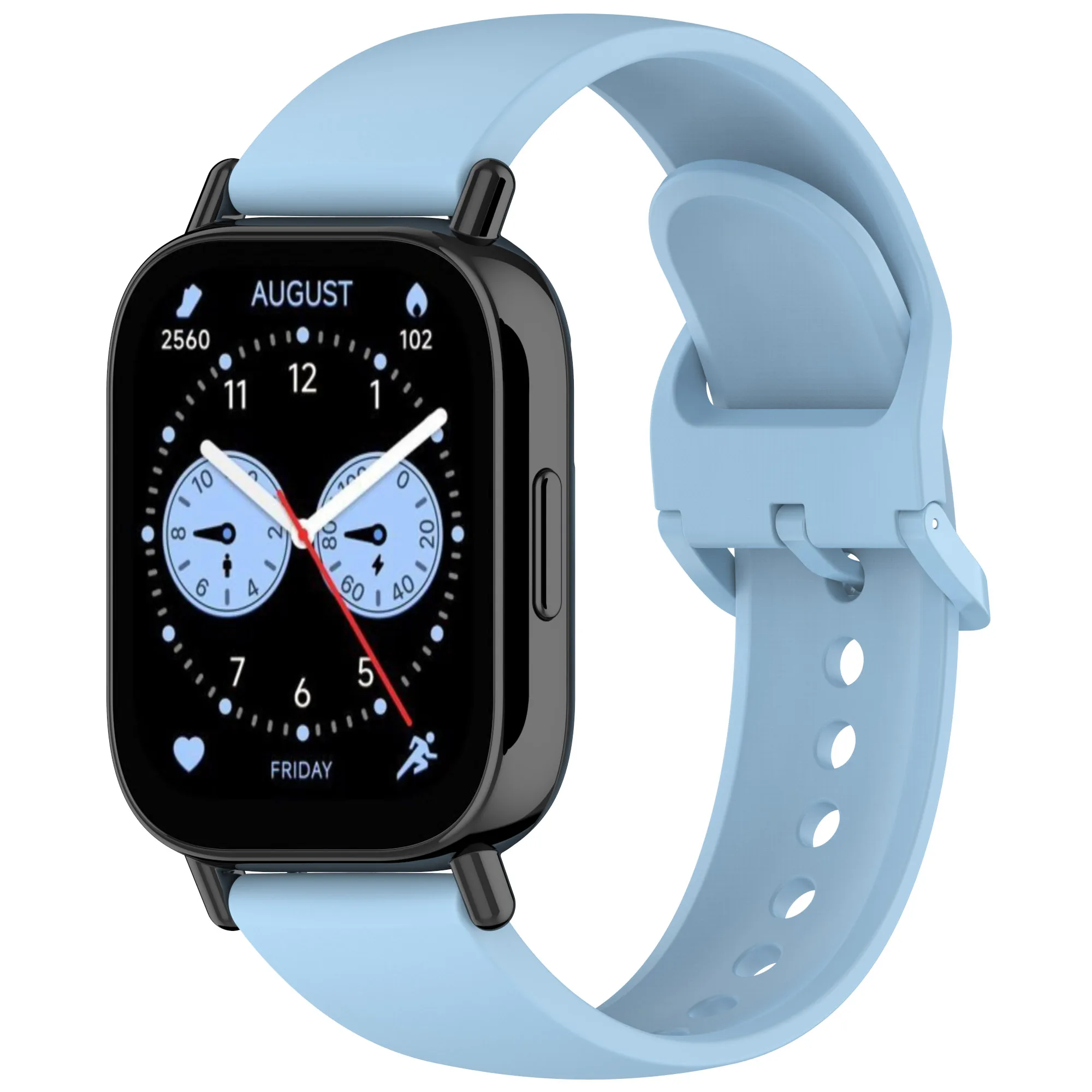 Premium Silicone Watch Strap - High-Quality, Single-Color Wristband