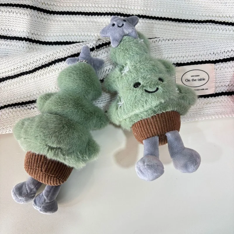 Cute Star Christmas Tree Plush Toy - Adorable Peace Night Doll Keychain, Decorative Bag Charm, Perfect Home Gift for Holidays