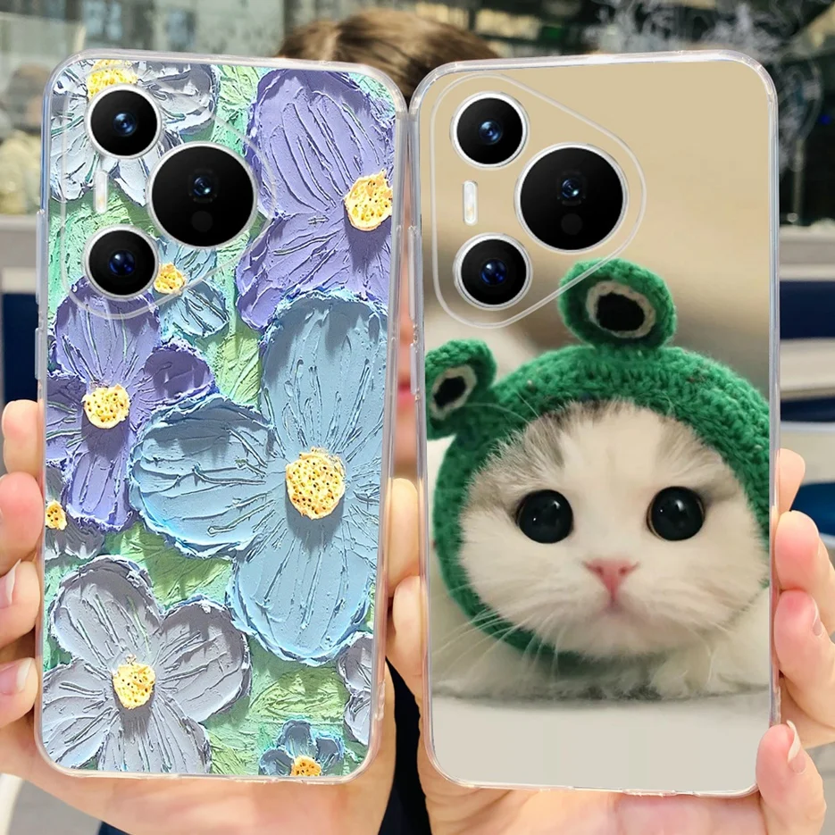 Stylish Painted Clear Silicone Phone Case - Soft and Durable Protective Cover
