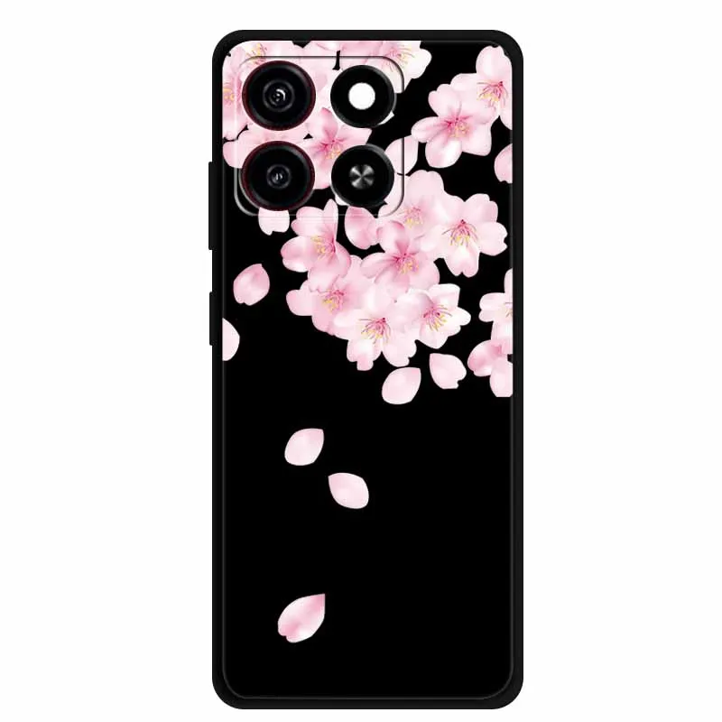 Cute Cartoon Cat Black Silicone Soft Shockproof Phone Case Cover