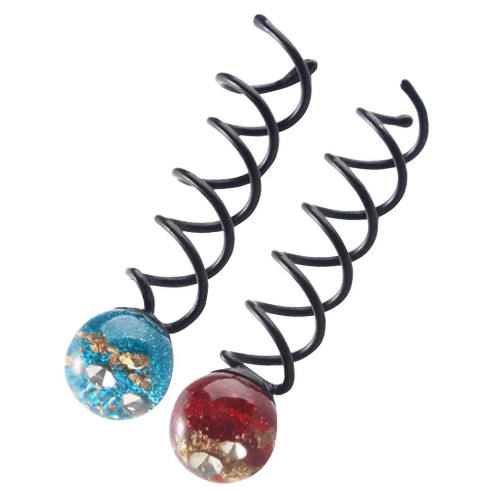 

Hair Bun Spiral Hairpins Spiral Hair Clip Bun Hair Stick Hair Bun Styling Tool Flower Bud Hair Head U Shape Hair Clip Decor