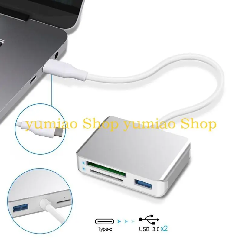 587B 5-in-1 XQD 카드 리더기 USB 유형 C 메모리 카드 어댑터 XQD HC TF용 3개 카드 읽기 USB M용 M용