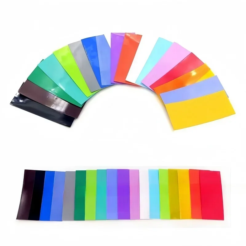 20/50/100pcs18650 Battery Sleeve Heat Shrink Shrinkable Tube Insulated Multicolor Battery Skin PVC FilmTape Protector Cover Pipe