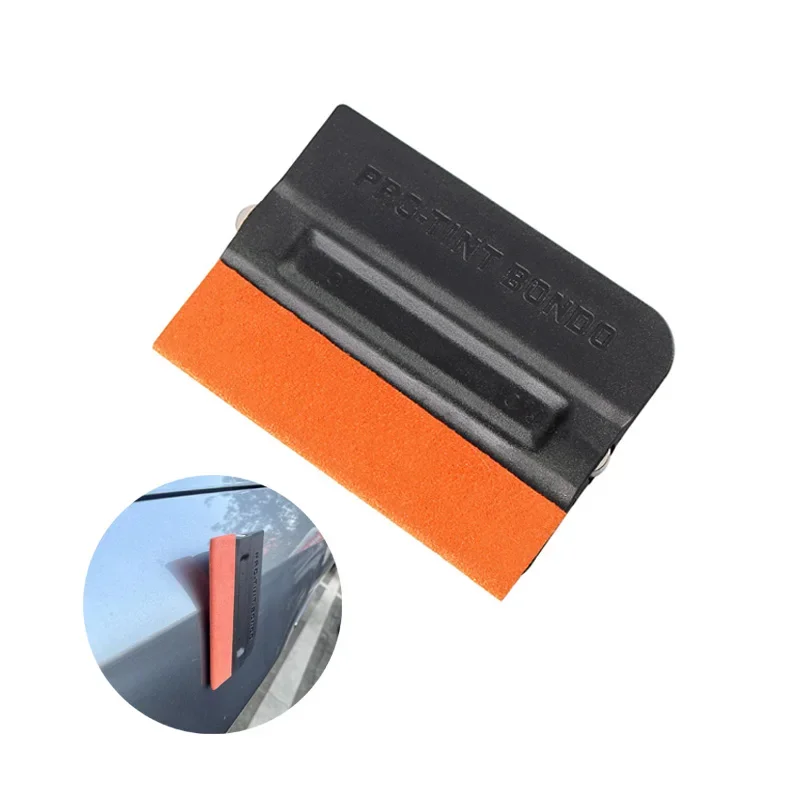 

1Pc Carbon Fiber Film Magnetic Squeegee Vinyl Car Wrap Window Tint Magnet Scraper with Scratch-free Suede Felt Car Wrapping Tool