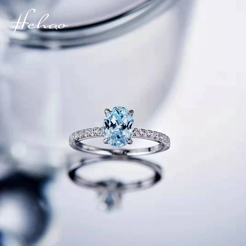 

Hh Exquisite Oval Sky Blue Gemstone Wedding Rings for Women 925 Sterling Silver Engagement Fine Jewelry Valentine Gifts JZ023