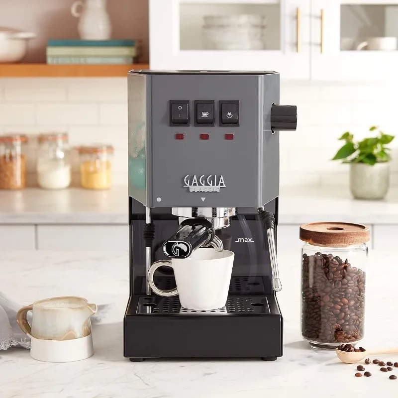 Gaggia RI9380/51 Classic Evo Pro Espresso Machine, Industrial Grey, Small 4