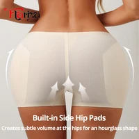 Flarixa coussinets de hanche Shapewear culottes bout à bout Shaper ventre contrôle sous-vêtements boxeurs améliorer les fesses modélisation Shorts glace soie 4
