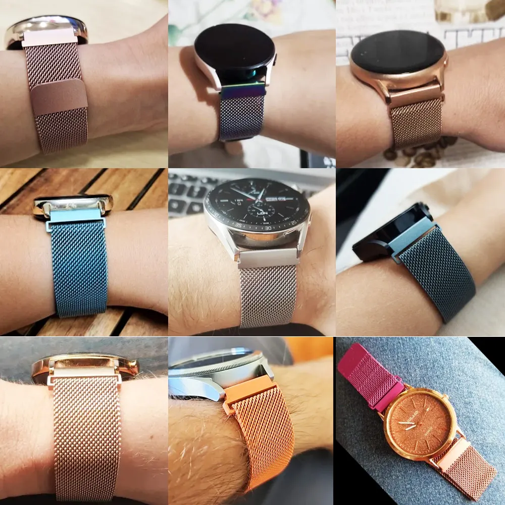 Rose Gold Samsung Galaxy Watch Milanese Band Milanese Loop For