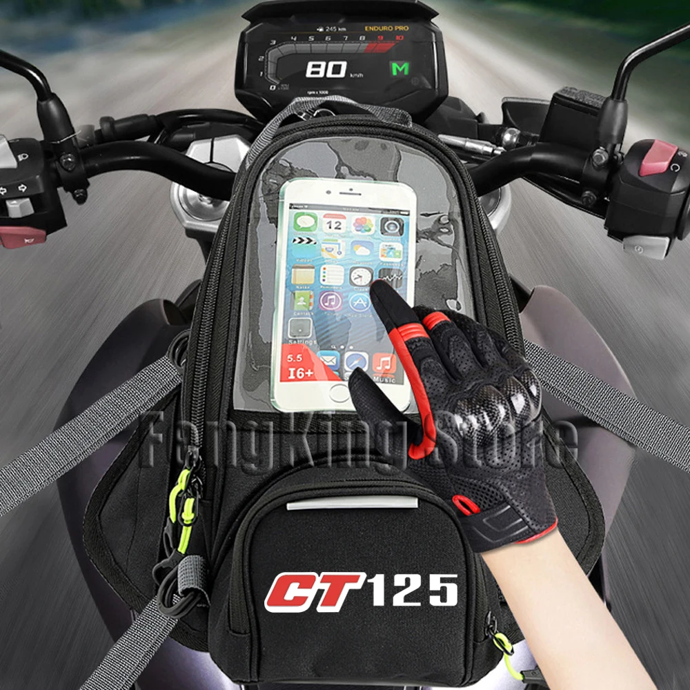 

For HONDA CT125 CT 125 Motorcycle Magnetic Bag Riding Bag Navigation Fuel Tank Bag Large Screen