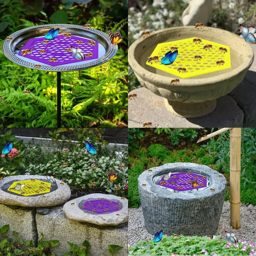 Floating Bee Island Bee Cups Waterer Cups Butterfly Water Stations Bath for Outdoor Garden