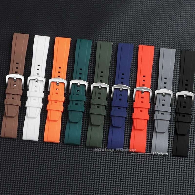 Enhanced Silicone Quick Release Sport Watch Strap - Soft Rubber Band in Vibrant Colors