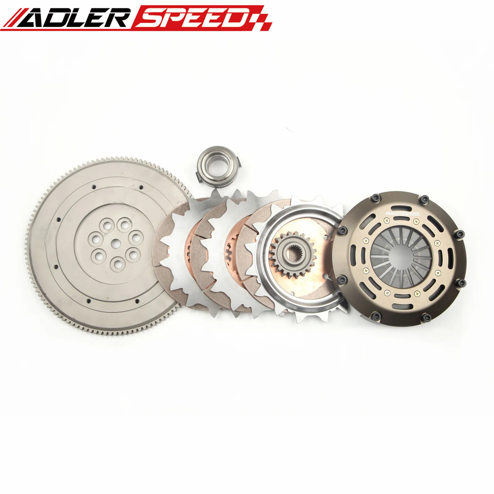 ADLERSPEED 7.25인치 (185mm) 레이스/스프렁 클러치 키트 싱글/트윈/트리플 디스크 (96-06 미쓰비시 랜서 에보 4 5 6 7 8 9 4G63 용)