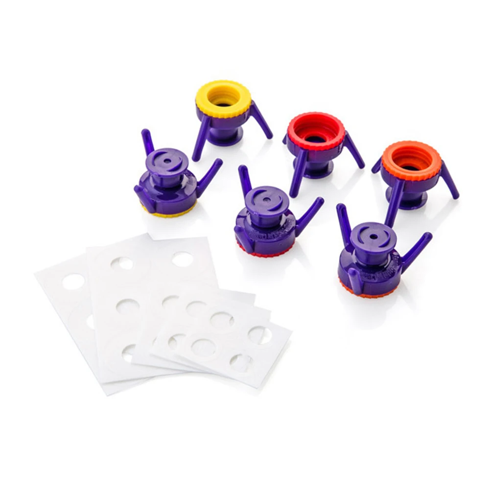 6Pcs Bottle Emptying Flip Kit Bottle Stand 3 Sizes Liquid Emptying Kit Upside Down Dispenser Cap for Most Bottles