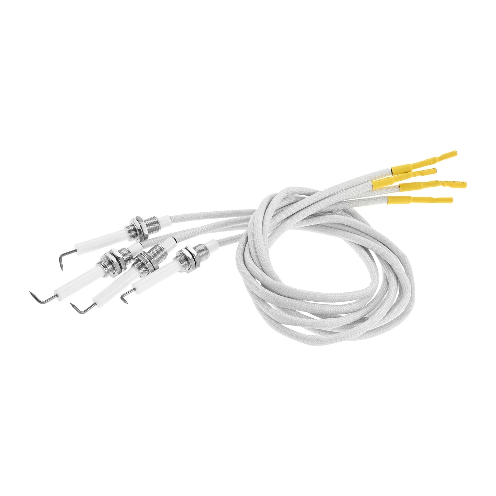 M10*1 Thread Igniter 27 Inch Ignitor Wire Ceramic Spark Plug Ignition Electrode For Fire Pit Burner Gas Grill Burner BBQ 4pcs