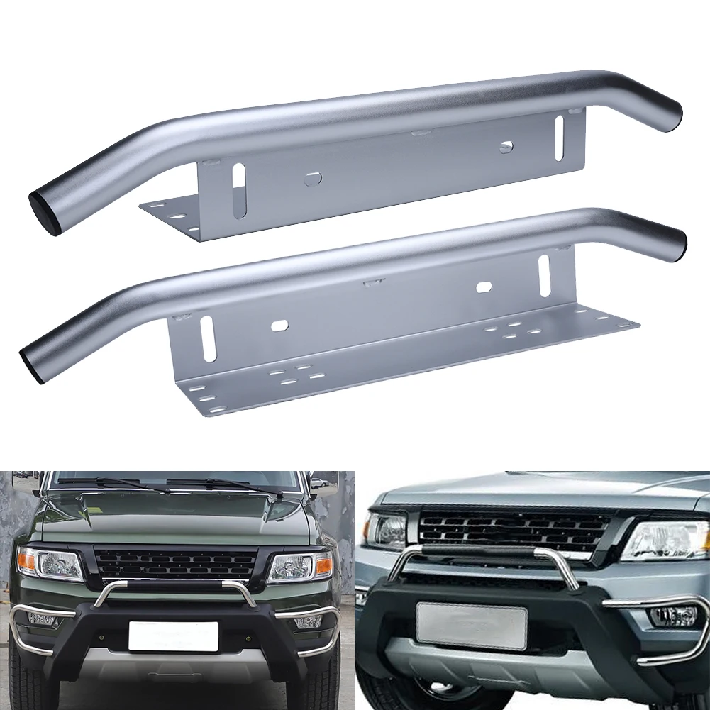 23in Car Front Bumper License Plate Mount Bracket Aluminium Bull Bar
