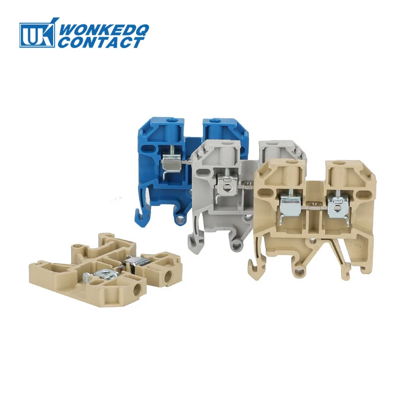 100Pcs SAK2.5EN Universal Screw Connection Feed-through Wire Electrical Connector DIN Rail Terminal Block