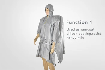 ARICXI Ultralight Hiking Cycling Raincoat Outdoor Awning Camping Mini Tarp Sun Shelter Updated 15D Silicone & Silver Coating 6