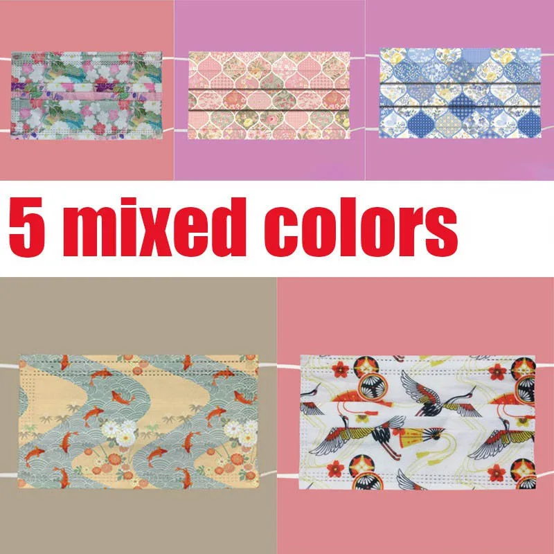 Рисунок 2 - смешанная одноразовая маска для лица с принтом