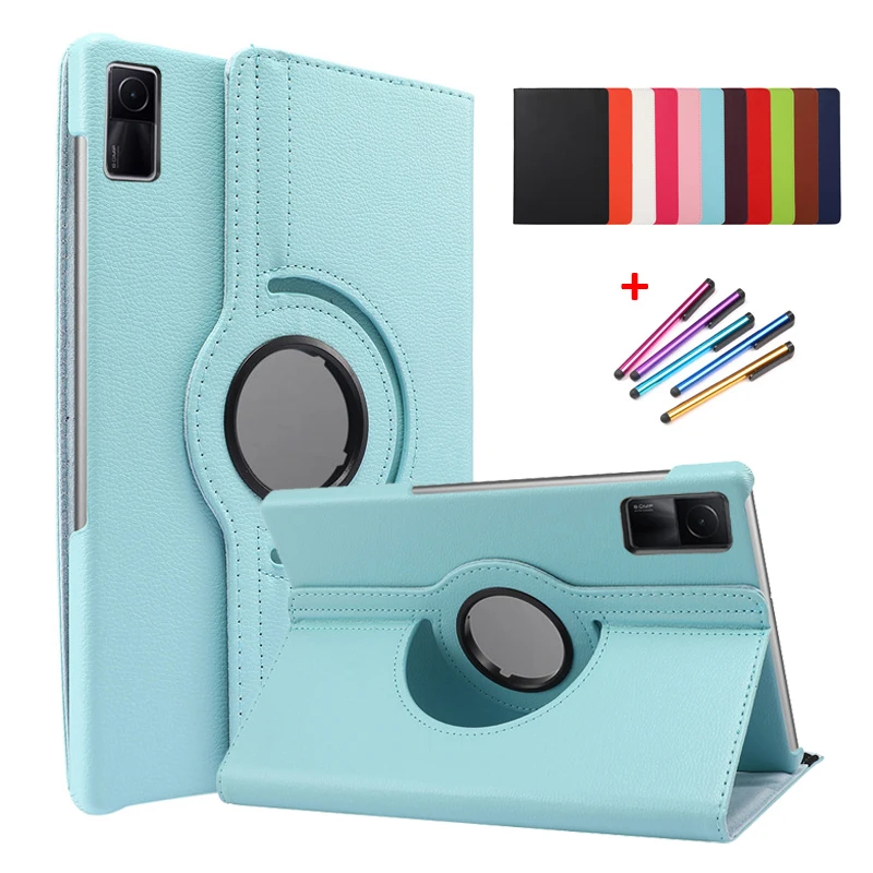 For Xiaomi Redmi Pad 2022 Case 10.61 Inch Stand Tablet Funda For Redmi Pad 10.6 360 Degree Rotating Pu Leather Cover + Pen