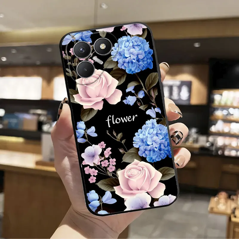 Sleek Silicone Shockproof Phone Case - Ultra Fashion Print, Black