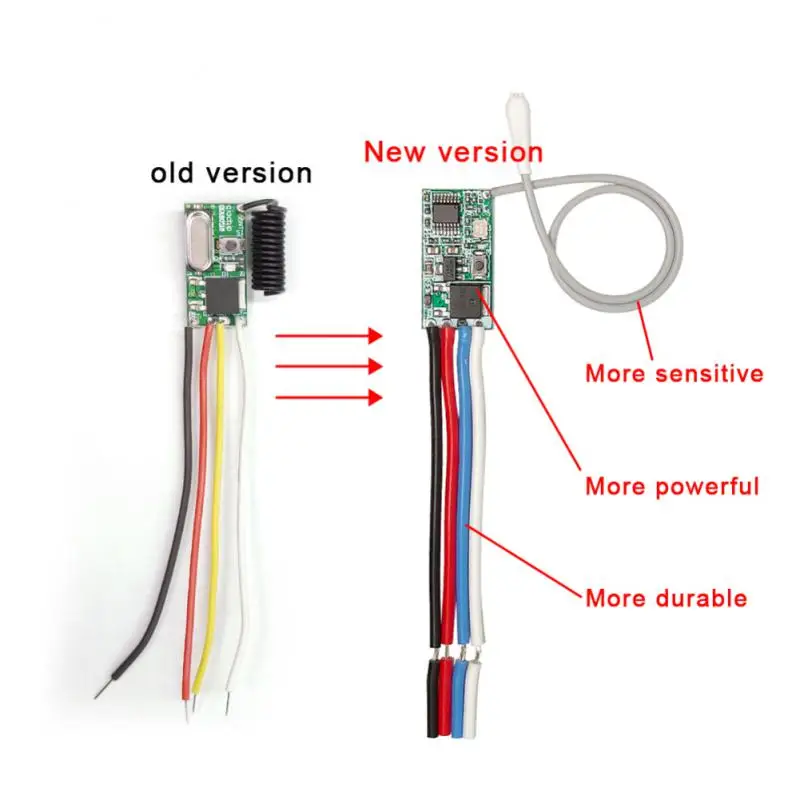 Wireless Remote Control Switch Receiver Module Micro Module Rf Relay Receiver Universal Light Switch 1ch Dc 3.6v-24v 433 Mhz wireless remote control switch
